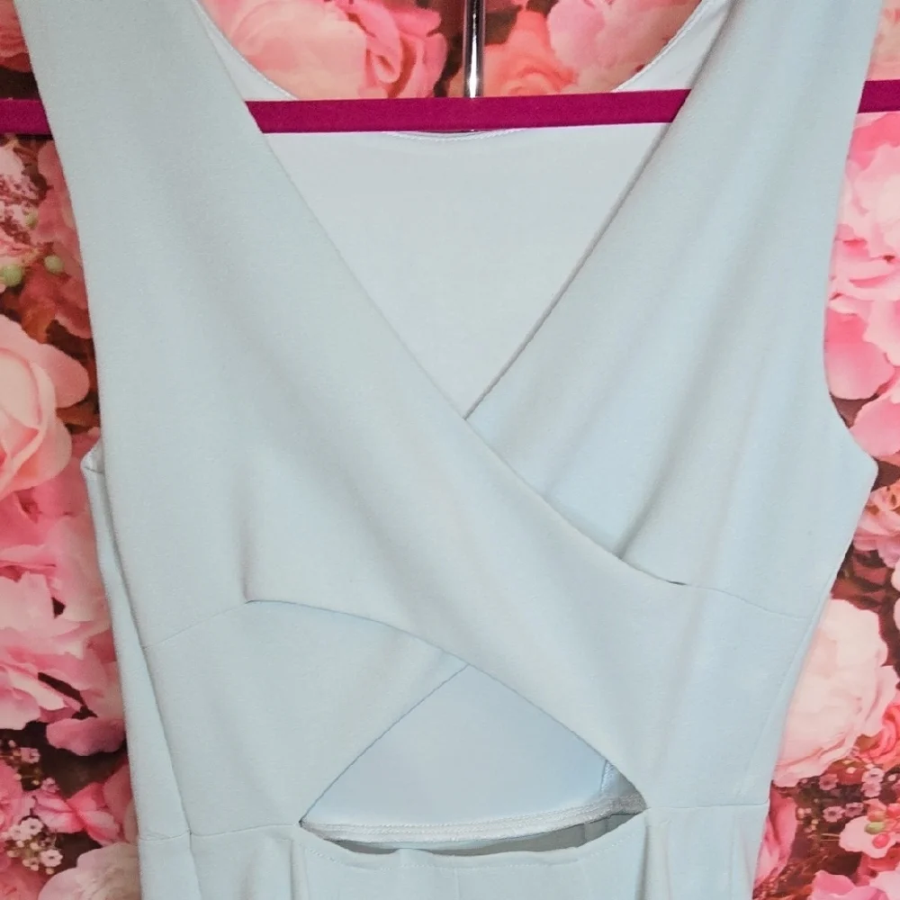 Betsey Johnson light blue sz 6 sleeveless midi dress like new - Picture 6 of 9